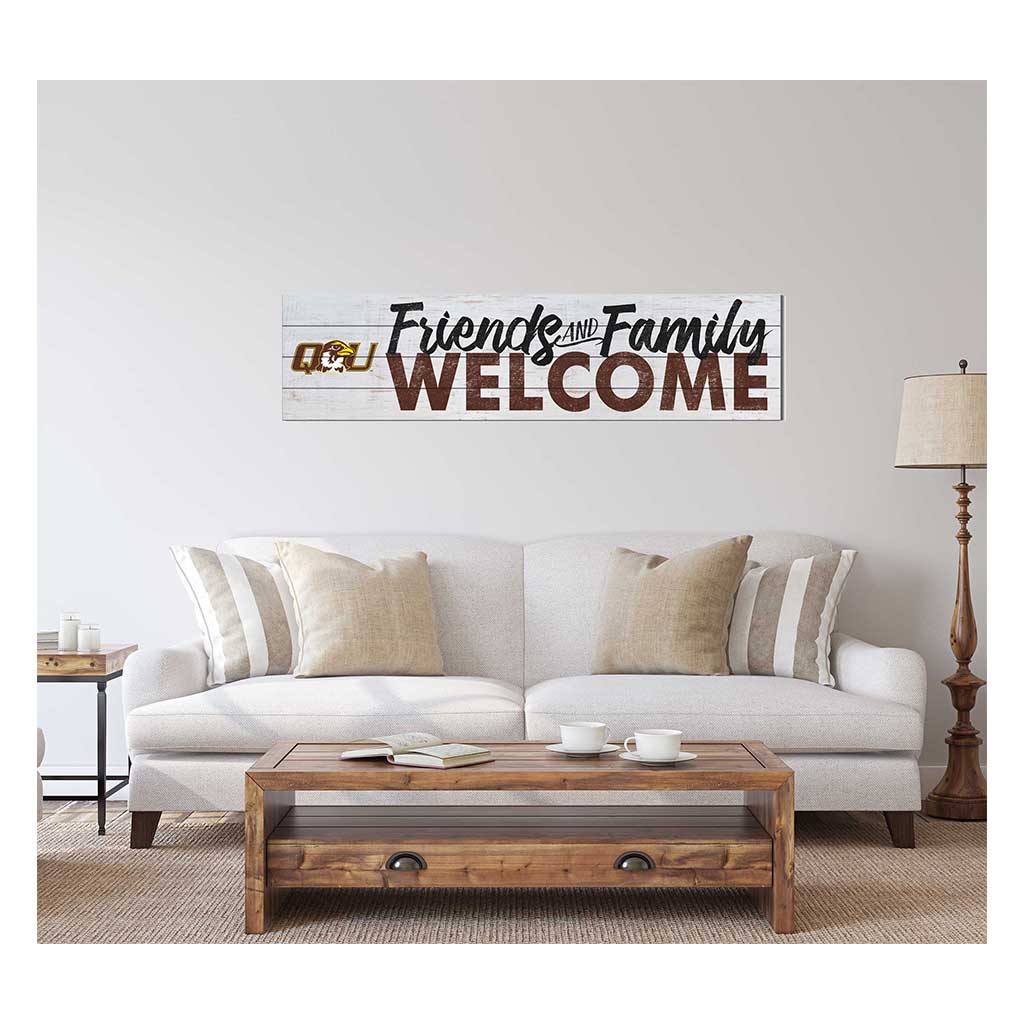 40x10 Sign Friends Family Welcome Quincy University Hawks