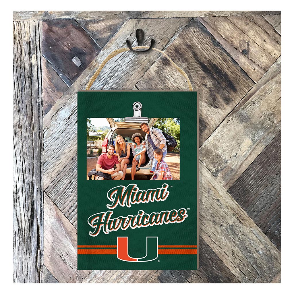 Hanging Clip-It Photo Colored Logo Miami Hurricanes