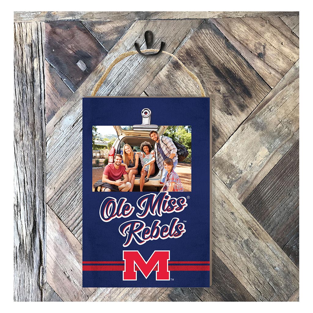 Hanging Clip-It Photo Colored Logo Mississippi Rebels