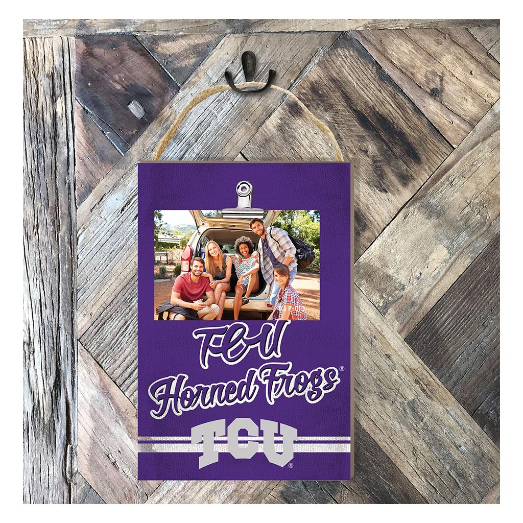 Hanging Clip-It Photo Colored Logo Texas Christian Horned Frogs