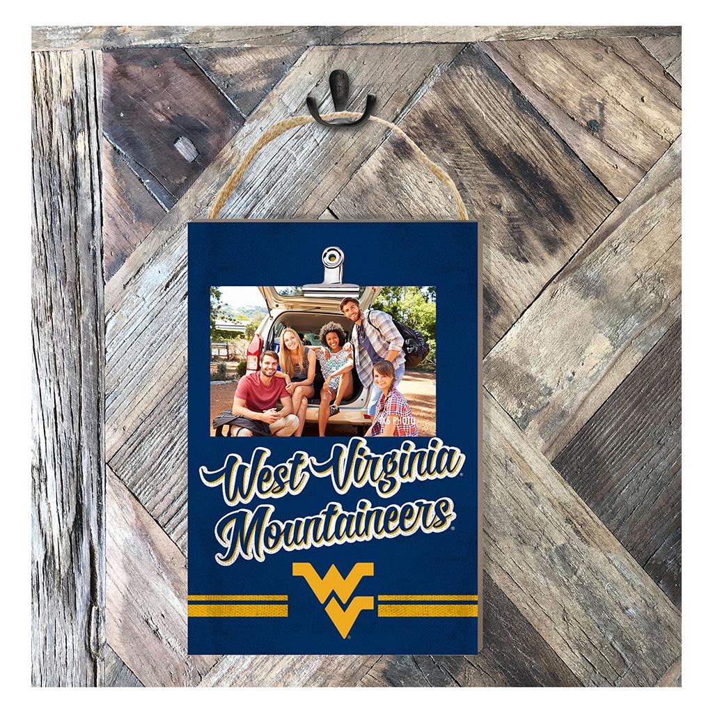 Hanging Clip-It Photo Colored Logo West Virginia Mountaineers