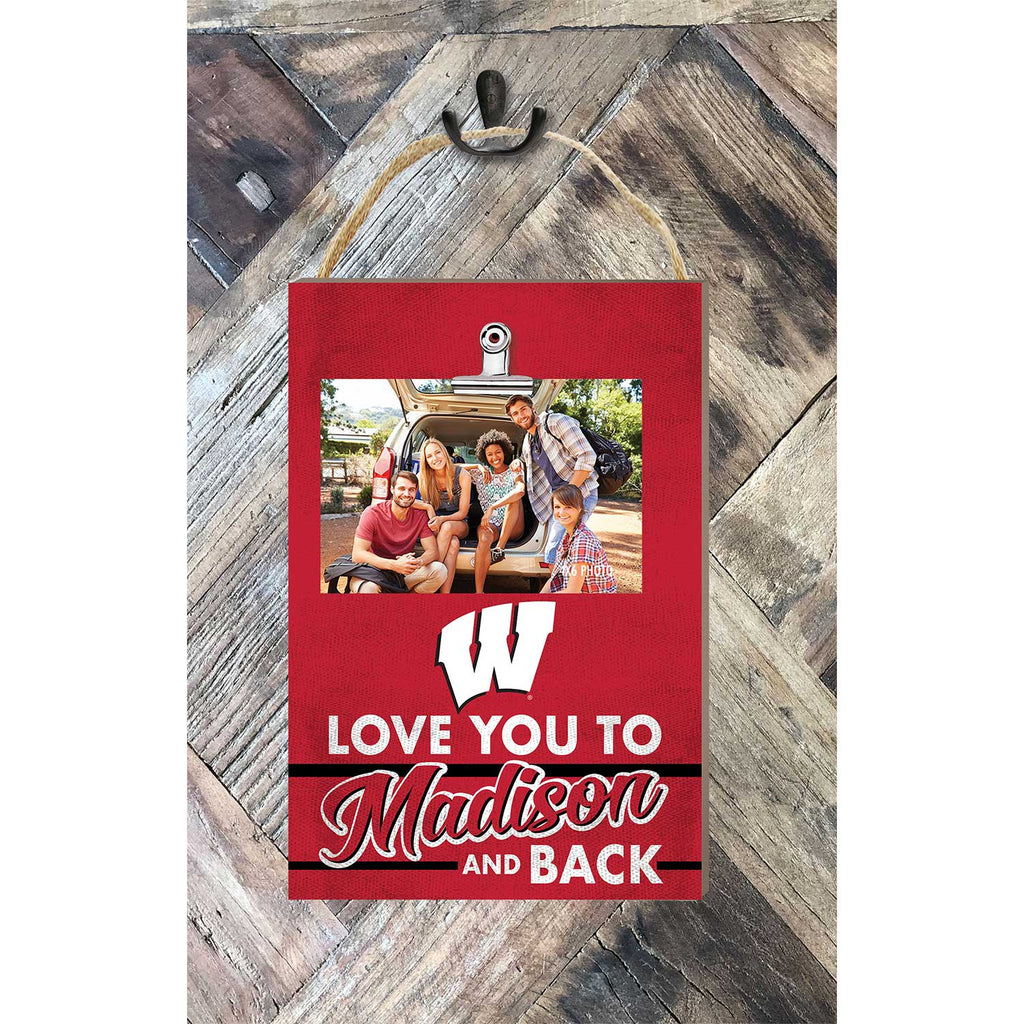 Hanging Clip-It Photo Love You To Wisconsin Badgers