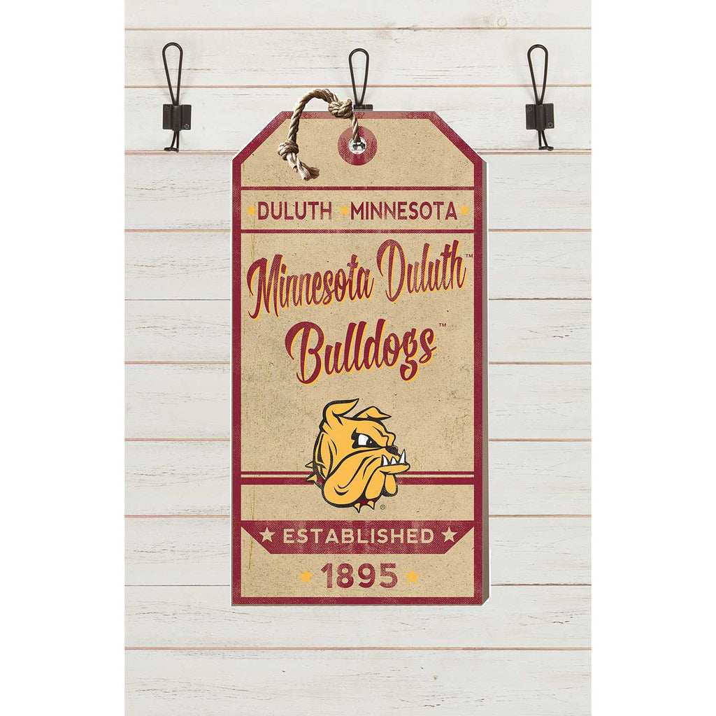 Small Hanging Tag Vintage Team Spirit Minnesota (Duluth) Bulldogs