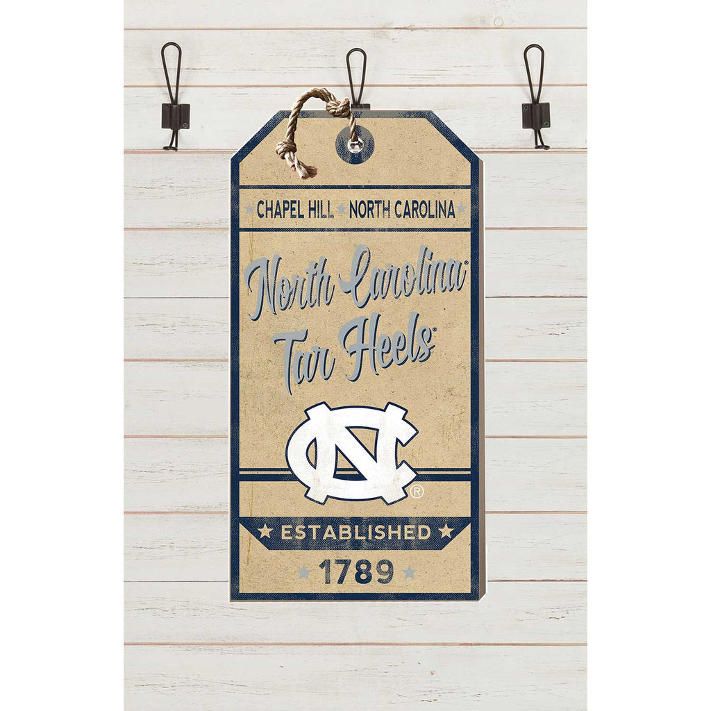 Small Hanging Tag Vintage Team Spirit North Carolina (Chapel Hill) Tar Heels