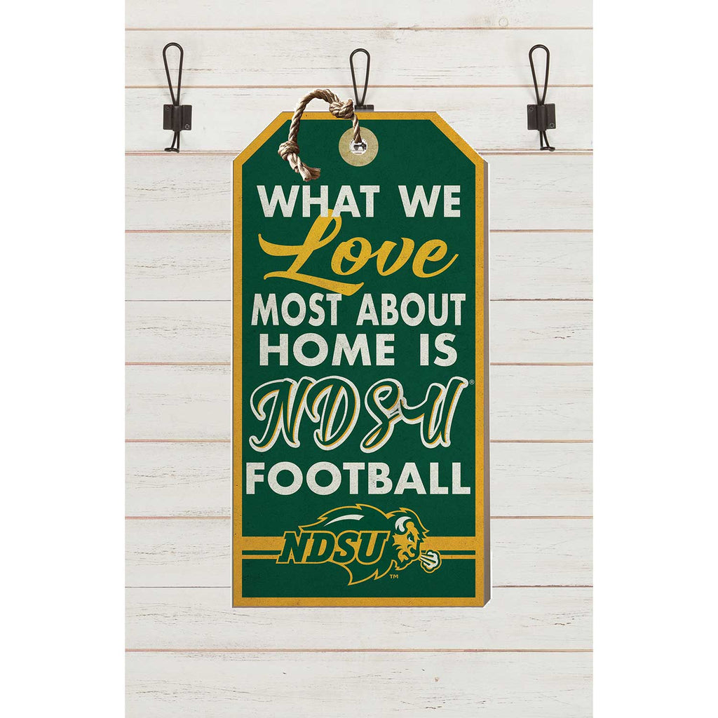 Small Hanging Tag What We Love Most North Dakota State Bison