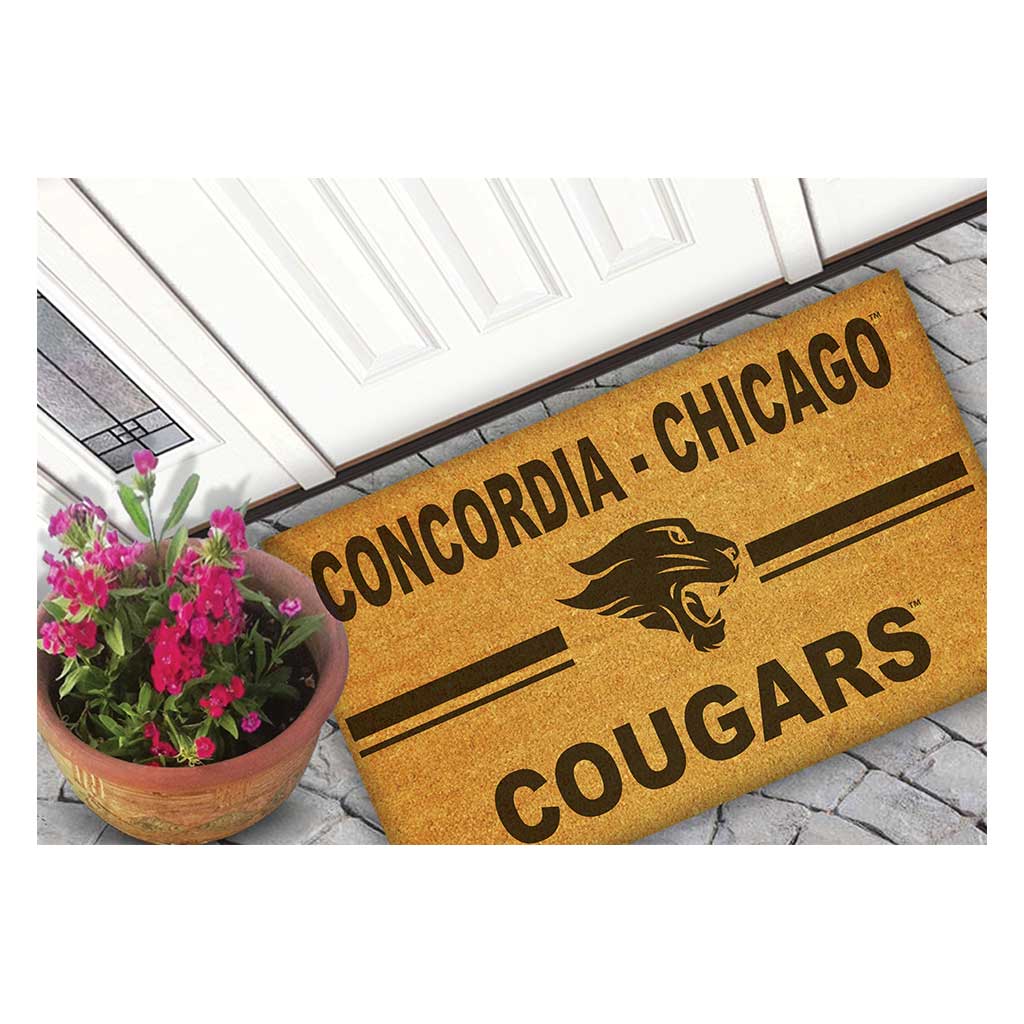 Team Coir Doormat Team Logo Concordia University - Chicago Cougars