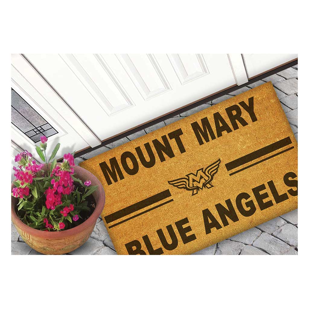 Team Coir Doormat Team Logo Mount Mary University Blue Angels