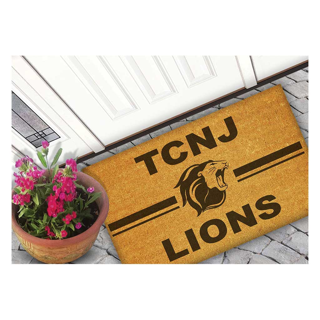 Team Coir Doormat Team Logo The College of New Jersey Lions