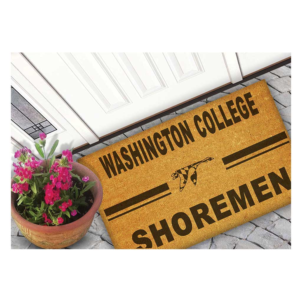 Team Coir Doormat Team Logo Washington College Shoremen/Shorewomen