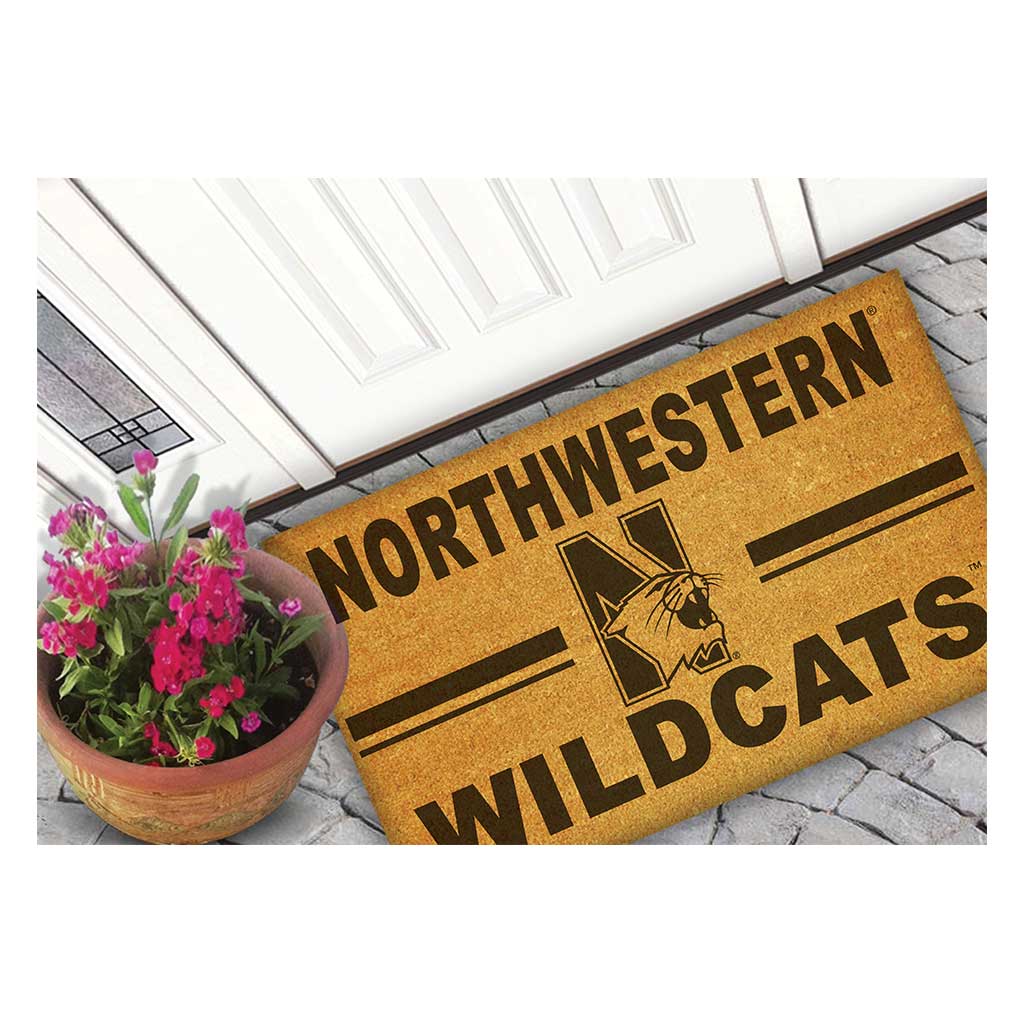 Team Coir Doormat Team Logo Northwestern University - Chicago Wildcats