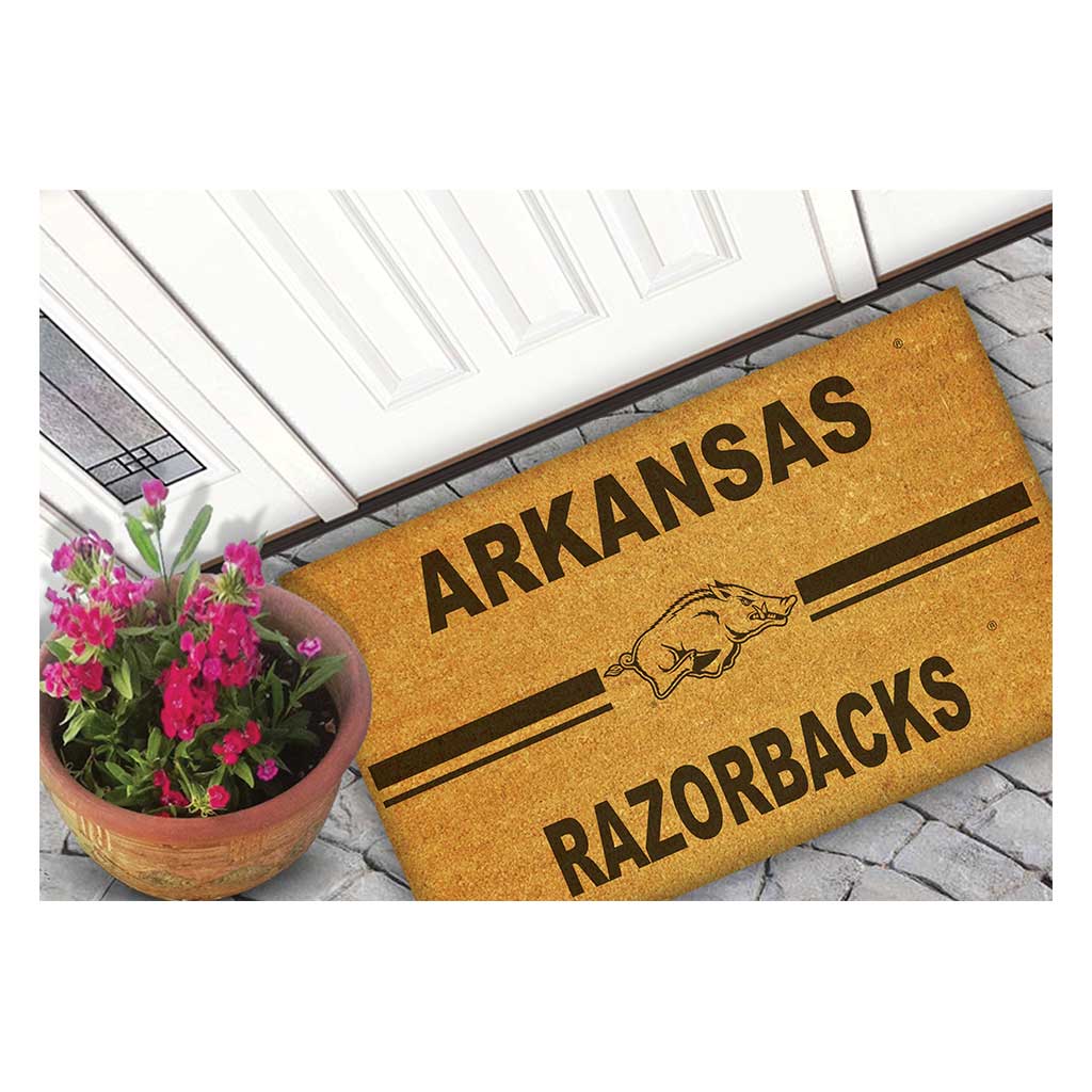 Team Coir Doormat Team Logo Arkansas Razorbacks