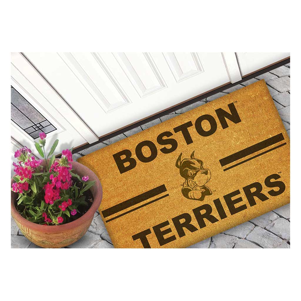 Team Coir Doormat Team Logo Boston University Terriers