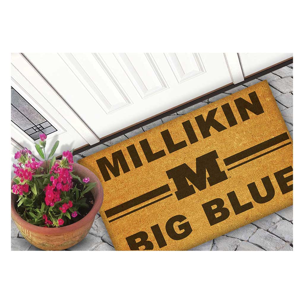 Team Coir Doormat Team Logo Millikin University Big Blue