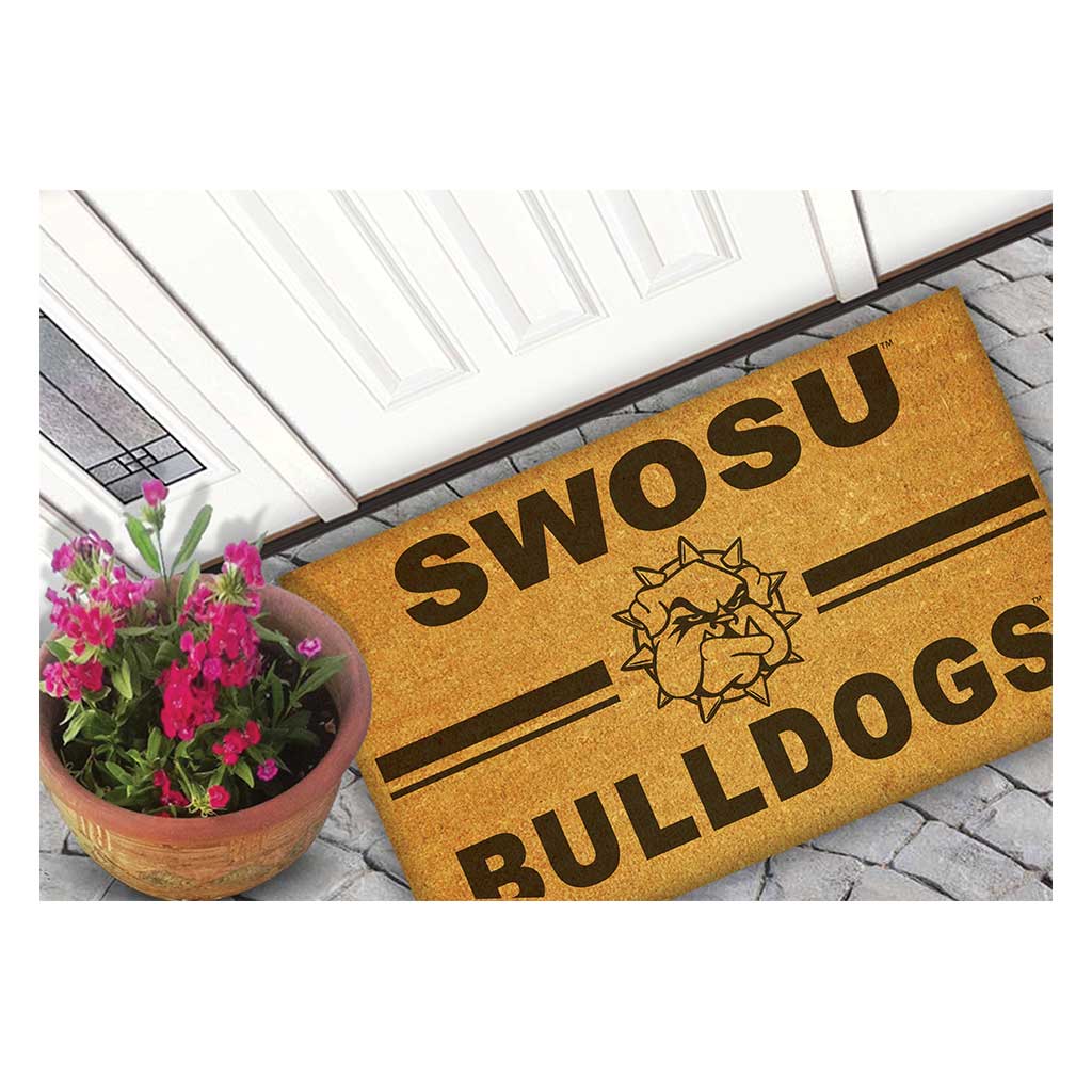 Team Coir Doormat Team Logo Southwestern Oklahoma State Bulldogs