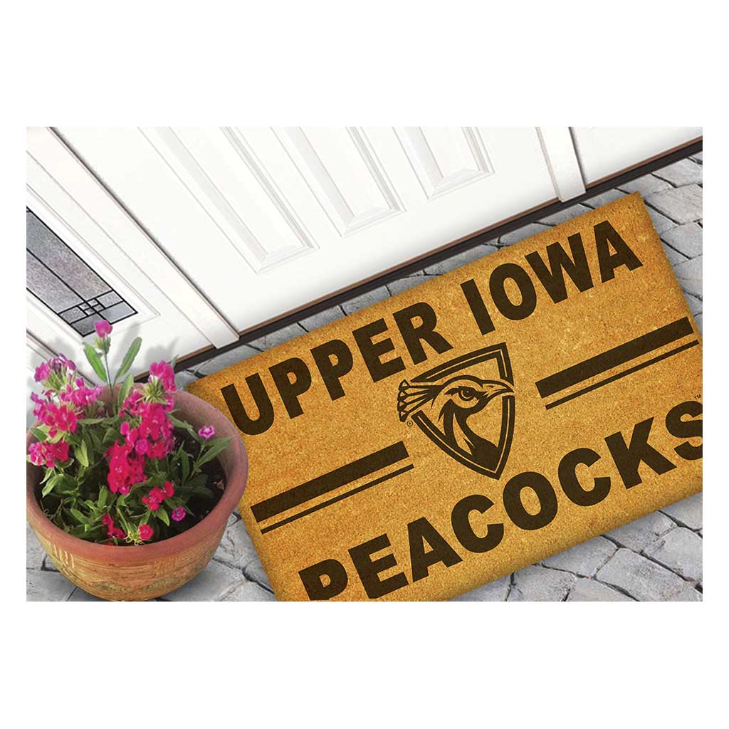 Team Coir Doormat Team Logo Upper Iowa University Peacocks