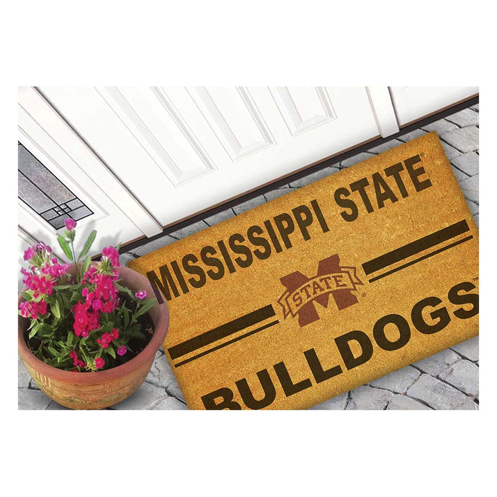 Team Coir Doormat Team Logo Mississippi State Bulldogs