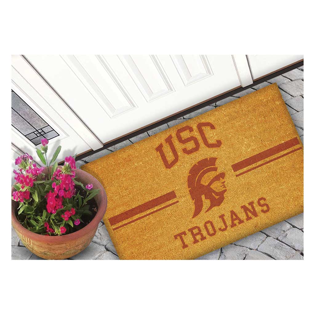 Team Coir Doormat Team Logo Southern California Trojans