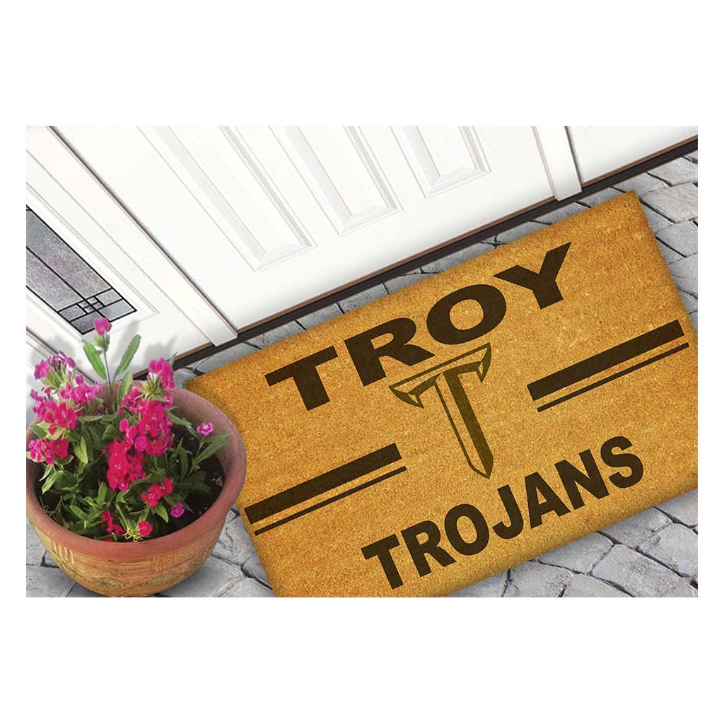 Team Coir Doormat Team Logo Troy Trojans