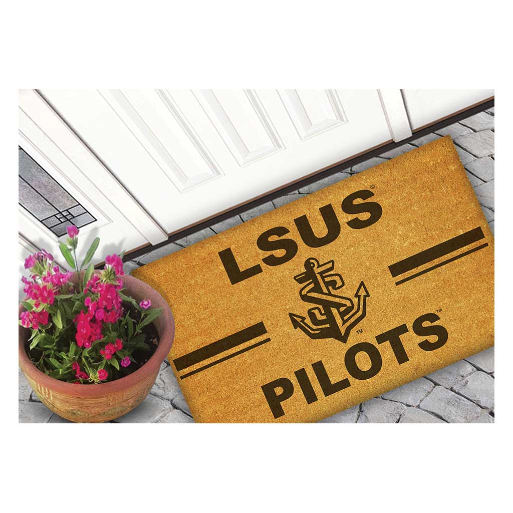 Team Coir Doormat Team Logo Louisiana State University at Shreveport Pilots
