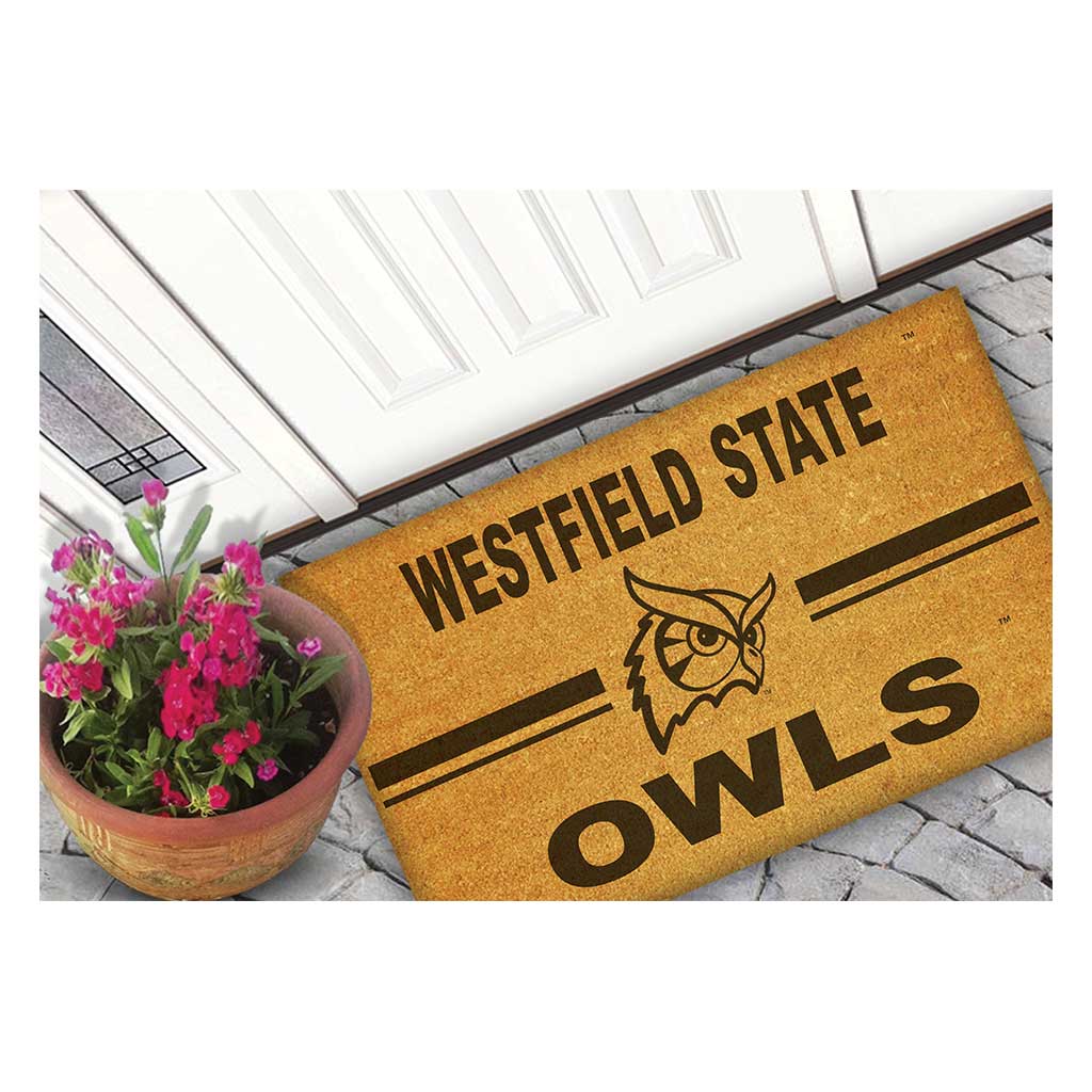Team Coir Doormat Team Logo Westfield State University Owls