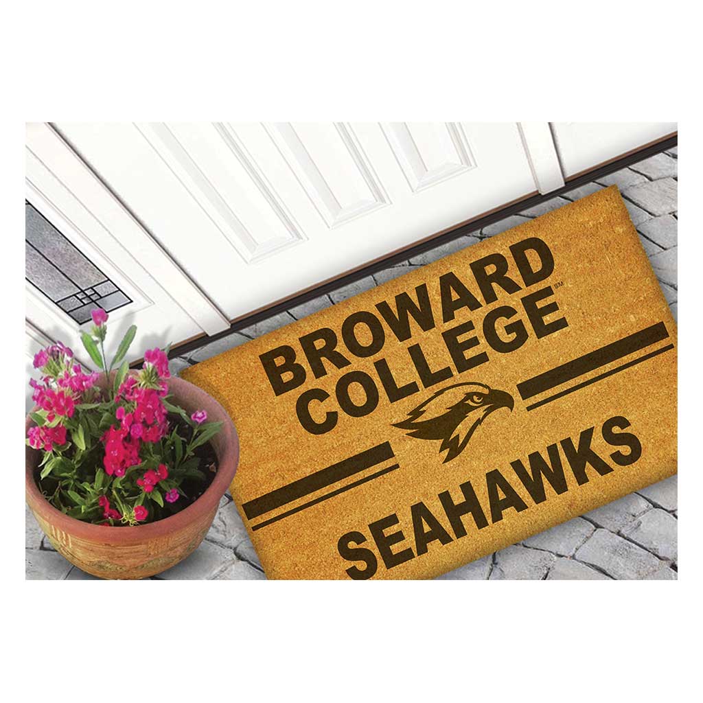 Team Coir Doormat Team Logo Broward College Seahawks