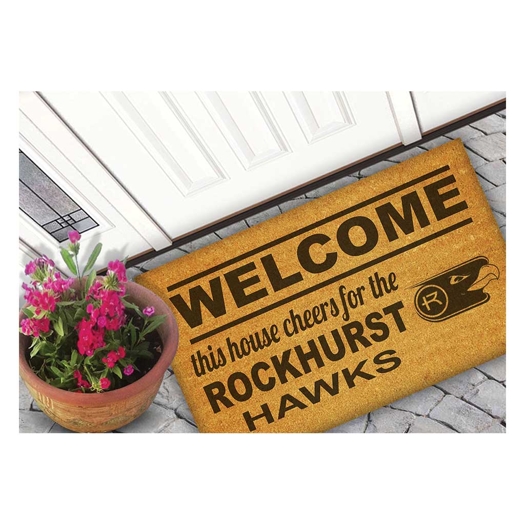 Team Coir Doormat Welcome Rockhurst University Hawks