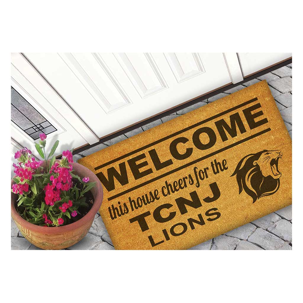 Team Coir Doormat Welcome The College of New Jersey Lions