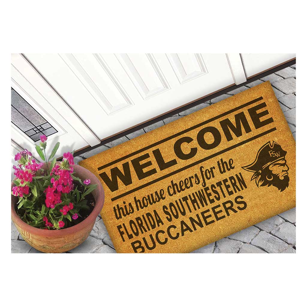 Team Coir Doormat Welcome Florida Southwestern State Buccaneers