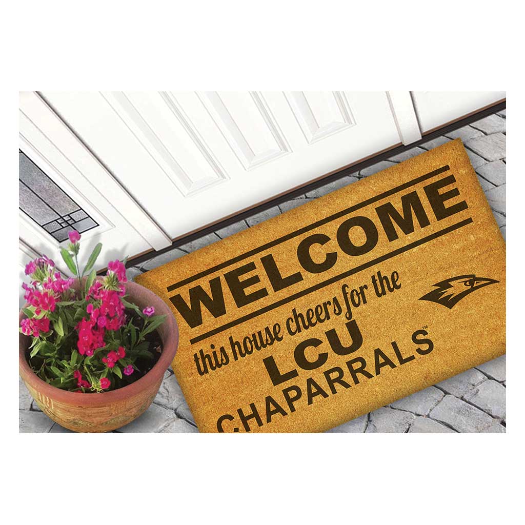 Team Coir Doormat Welcome Lubbock Christian Chaparrals