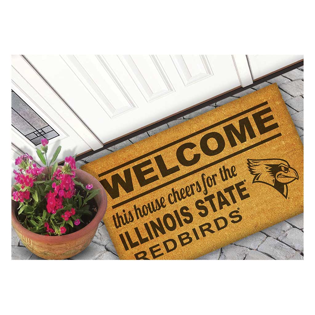 Team Coir Doormat Welcome Illinois State Redbirds