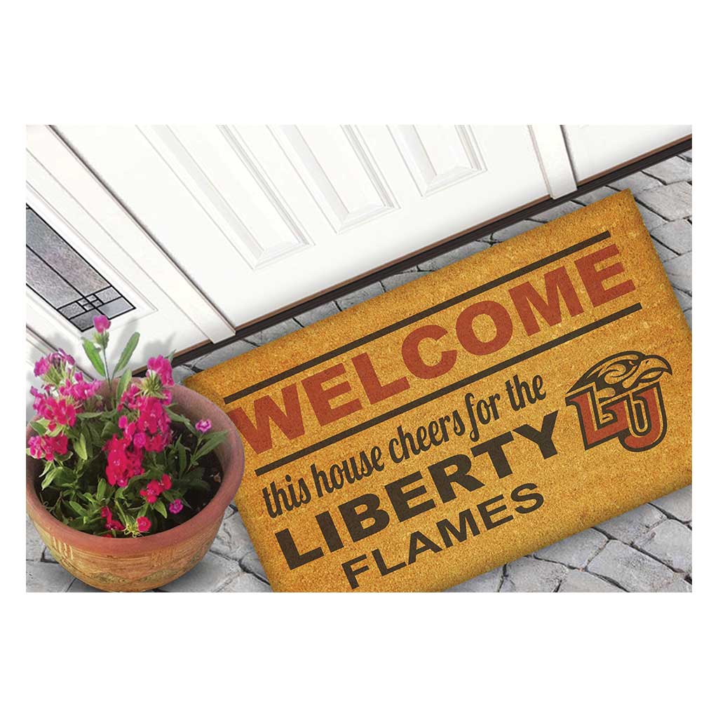 Team Coir Doormat Welcome Liberty Flames