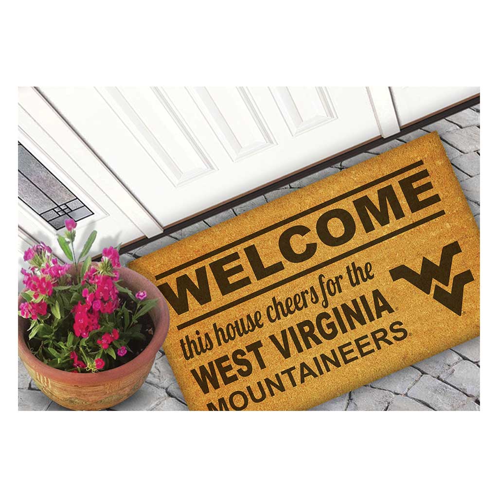 Team Coir Doormat Welcome West Virginia Mountaineers