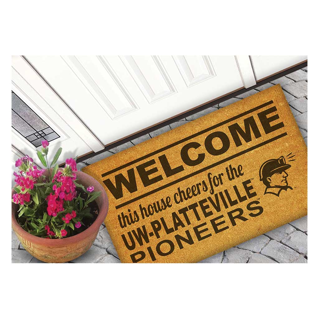 Team Coir Doormat Welcome Wisconsin - Platteville PIONEERS