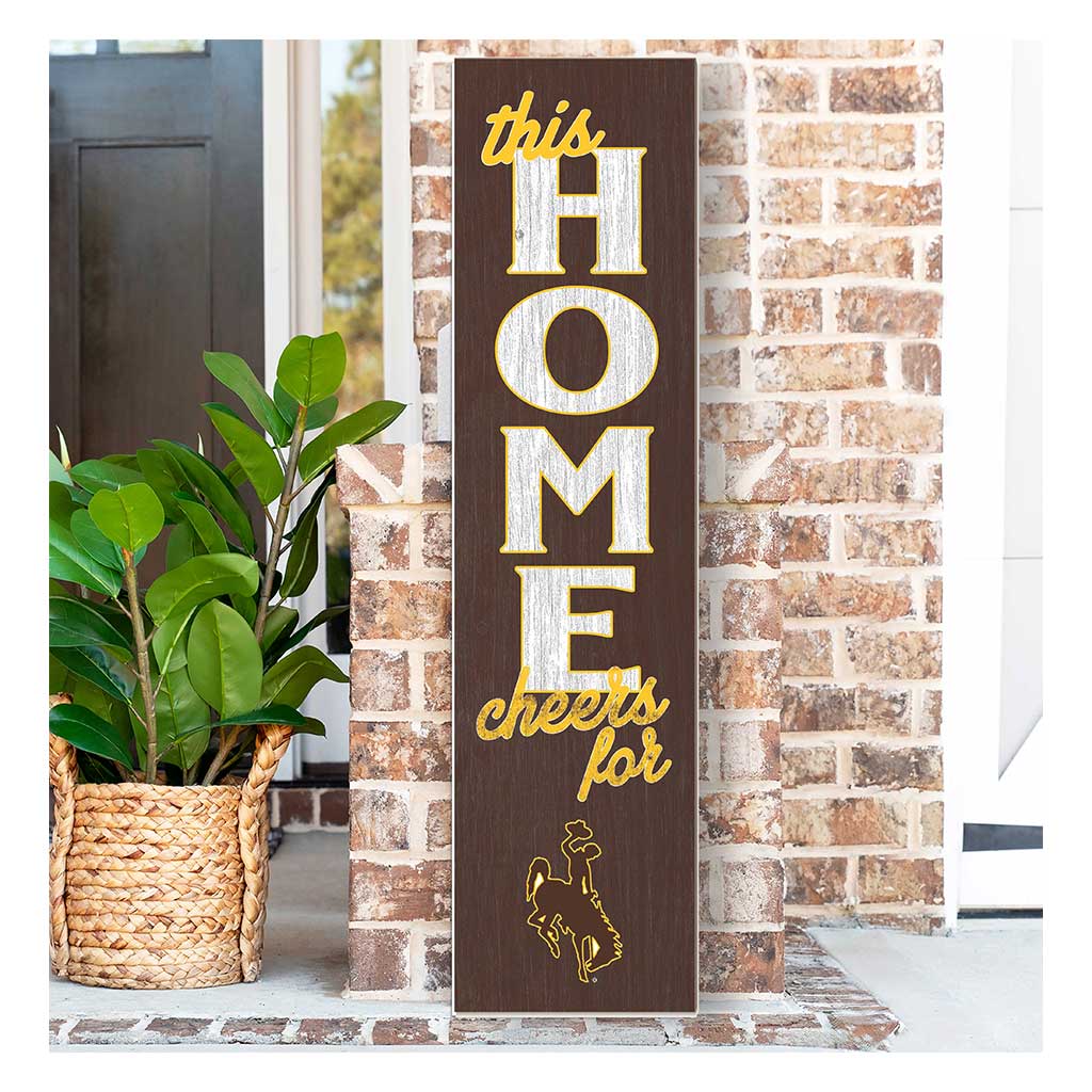 11x46 Leaning Sign This Home Wyoming Cowboys