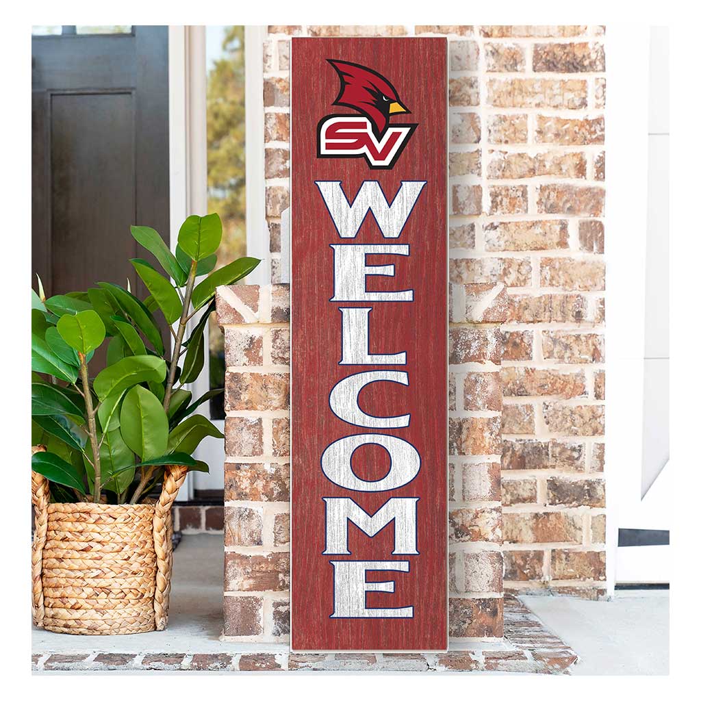 11x46 Leaning Sign Welcome Saginaw Valley State University Cardinals