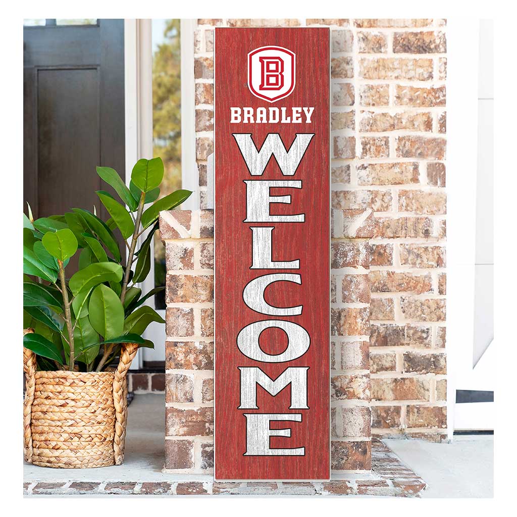11x46 Leaning Sign Welcome Bradley Braves