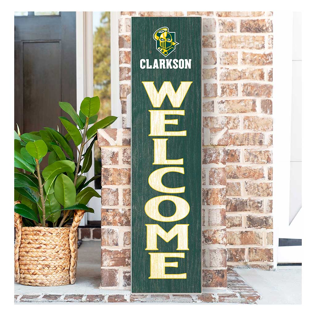 11x46 Leaning Sign Welcome Clarkson University Golden Knights