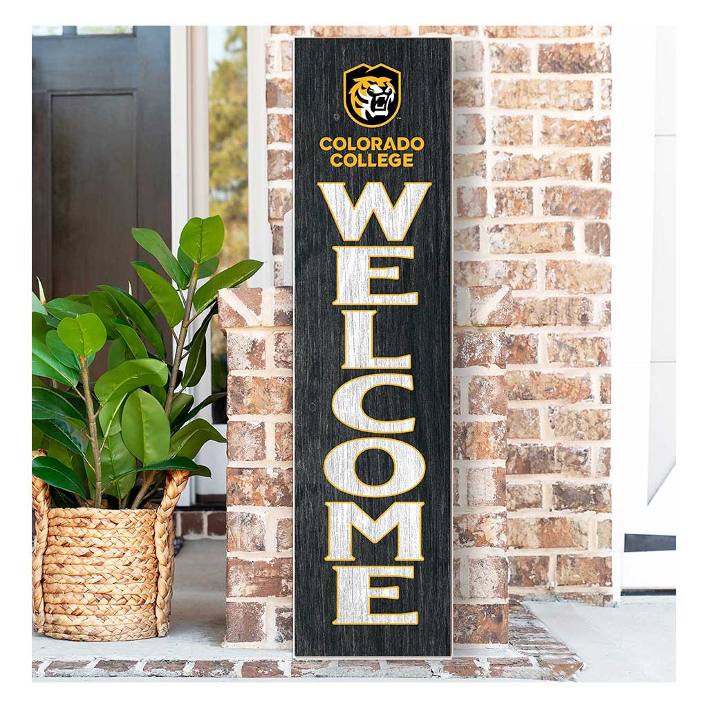 11x46 Leaning Sign Welcome Colorado College Tigers