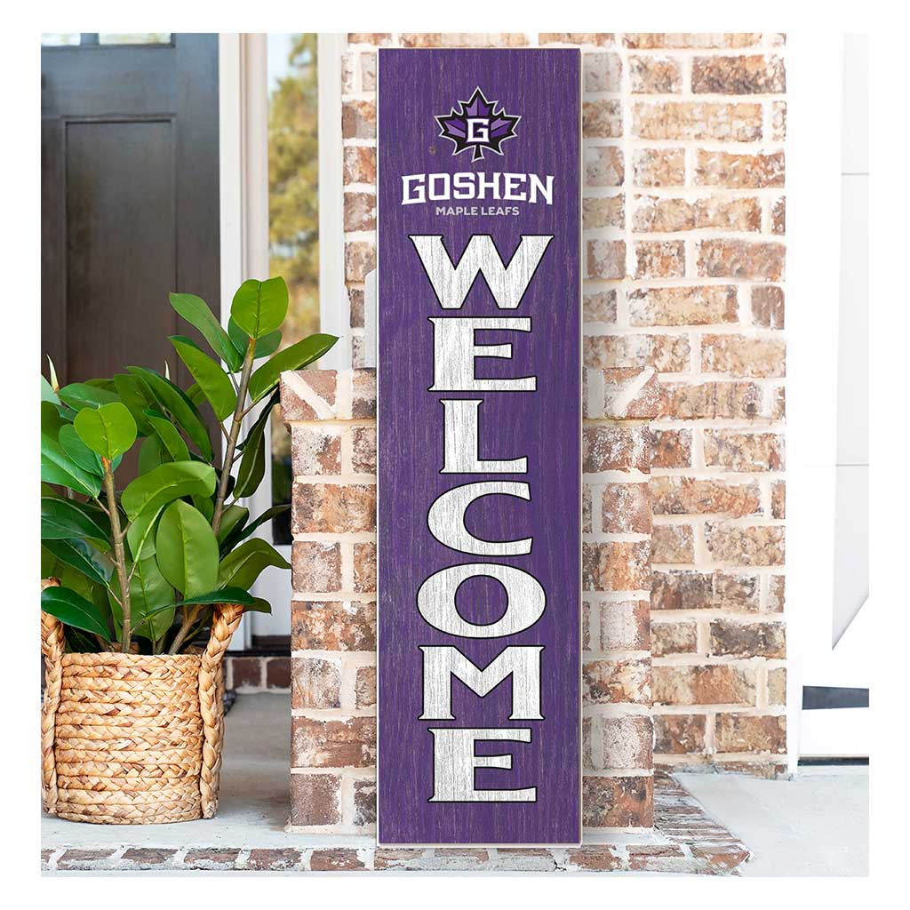 11x46 Leaning Sign Welcome Goshen College Maple Leafs