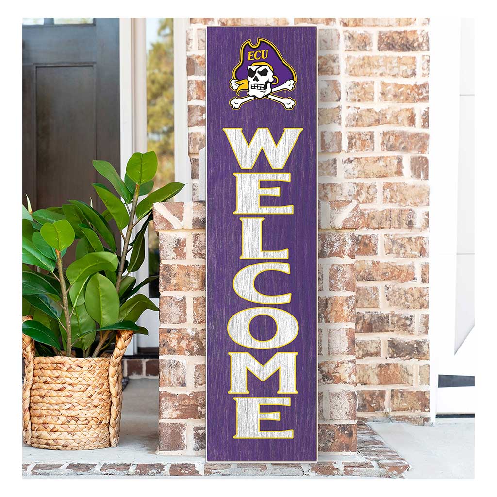 11x46 Leaning Sign Welcome East Carolina Pirates