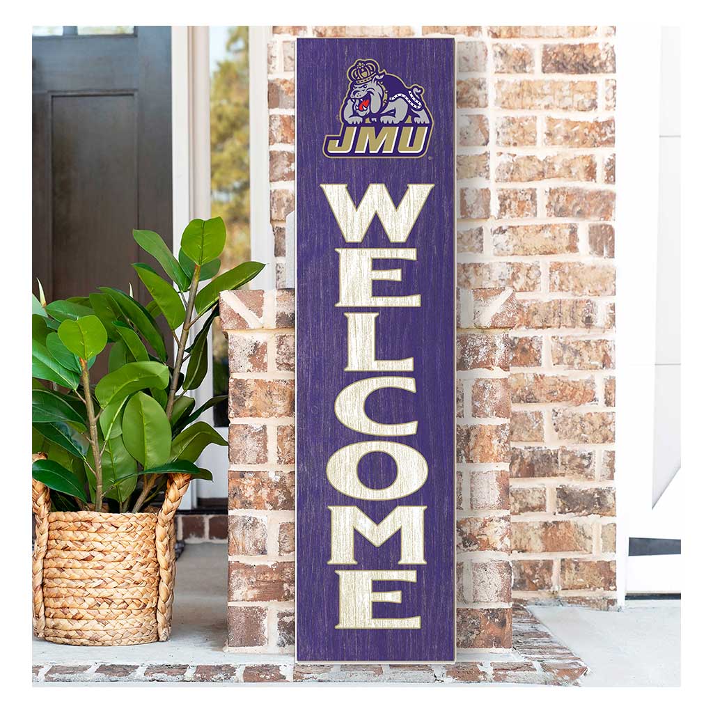 11x46 Leaning Sign Welcome James Madison Dukes