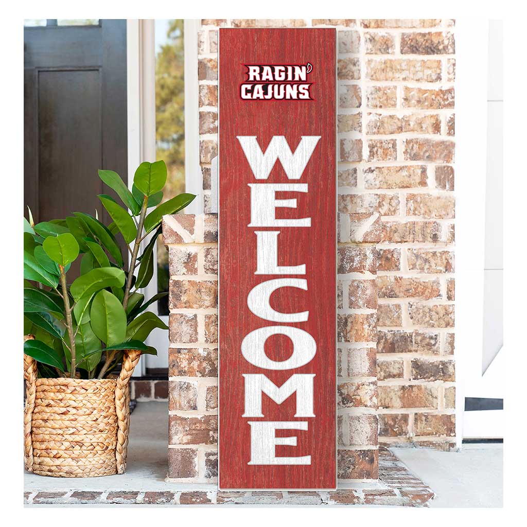 11x46 Leaning Sign Welcome Louisiana State Lafayette Ragin Cajuns