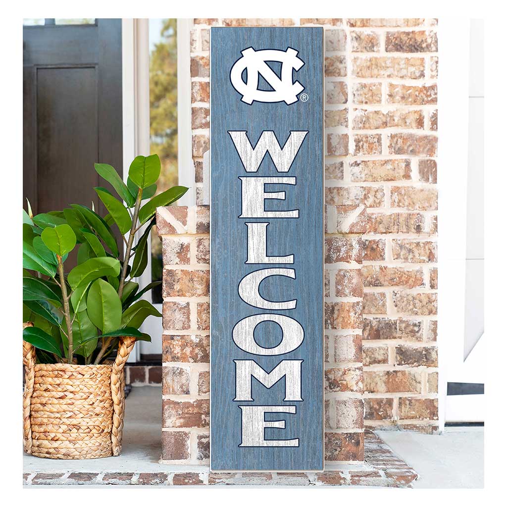 11x46 Leaning Sign Welcome North Carolina (Chapel Hill) Tar Heels