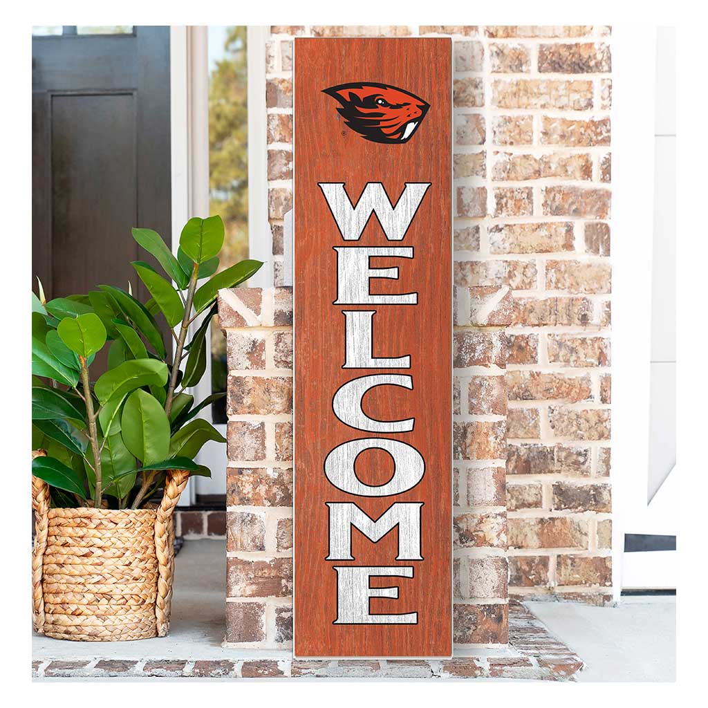 11x46 Leaning Sign Welcome Oregon State Beavers