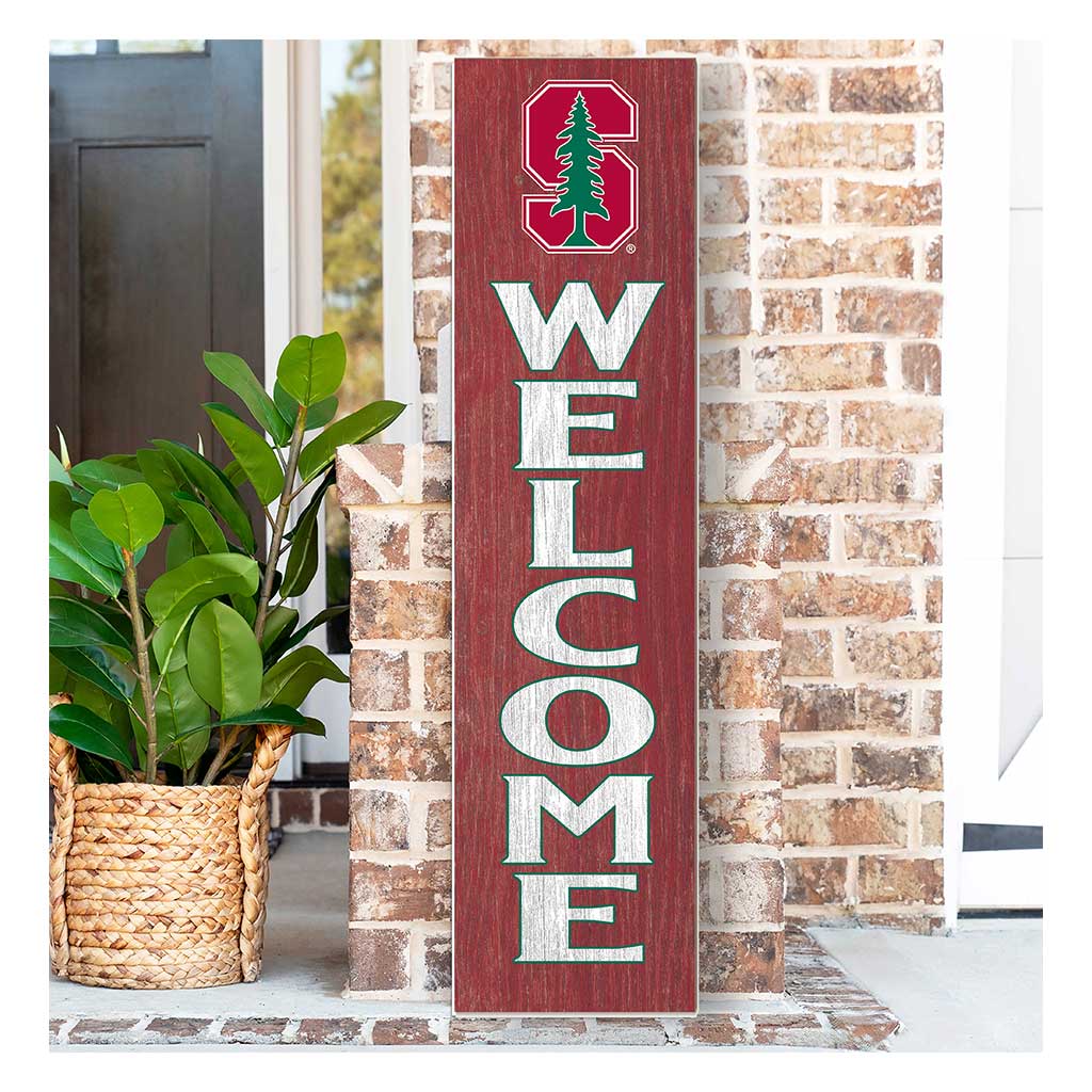 11x46 Leaning Sign Welcome Stanford Cardinal color