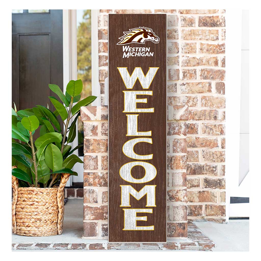 11x46 Leaning Sign Welcome Western Michigan Broncos