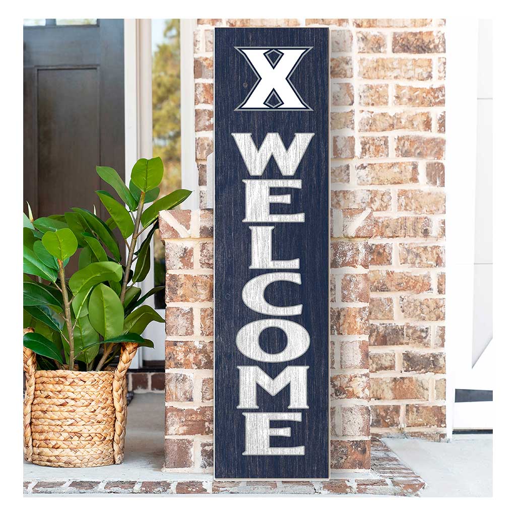 11x46 Leaning Sign Welcome Xavier Ohio Musketeers