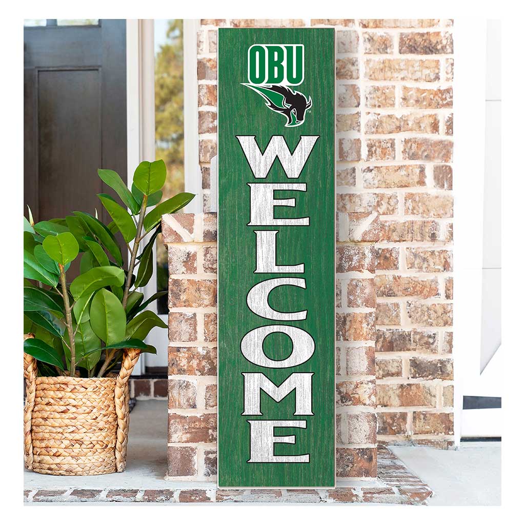 11x46 Leaning Sign Welcome Oklahoma Baptist University Bison