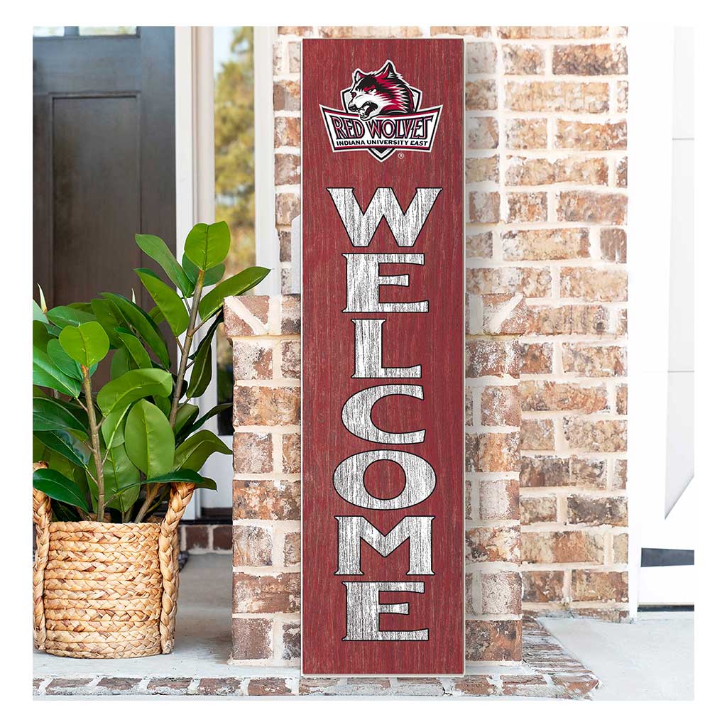 11x46 Leaning Sign Welcome Indiana University East Red Wolves