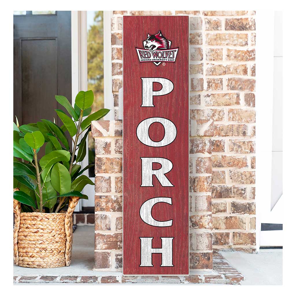 11x46 Leaning Sign Porch Indiana University East Red Wolves